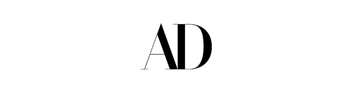 Black 'AD' logo on a white background