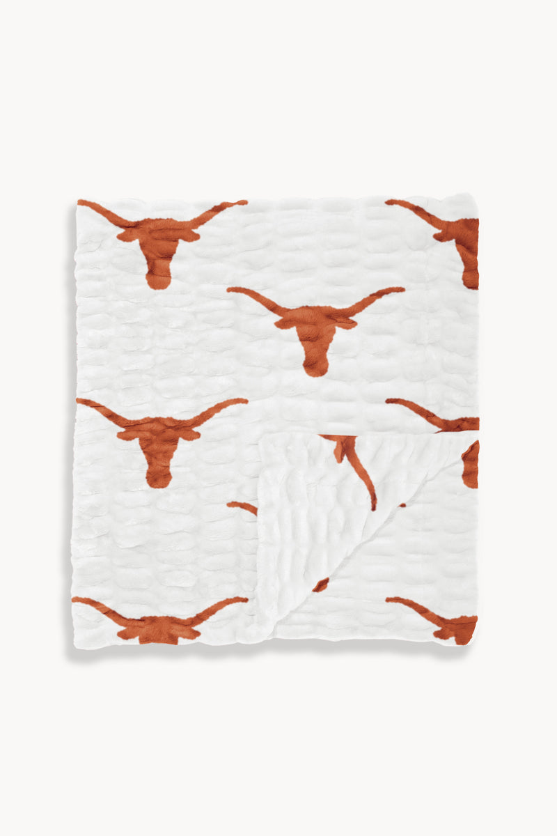 The Longhorns Blanket White