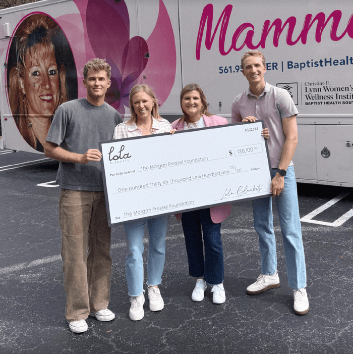 The Morgan Pressel Foundation: Our Pink Check Blanket Makes a Difference
