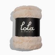 Bondi Beige Faux Fur Blanket Wrap by Lola Blankets