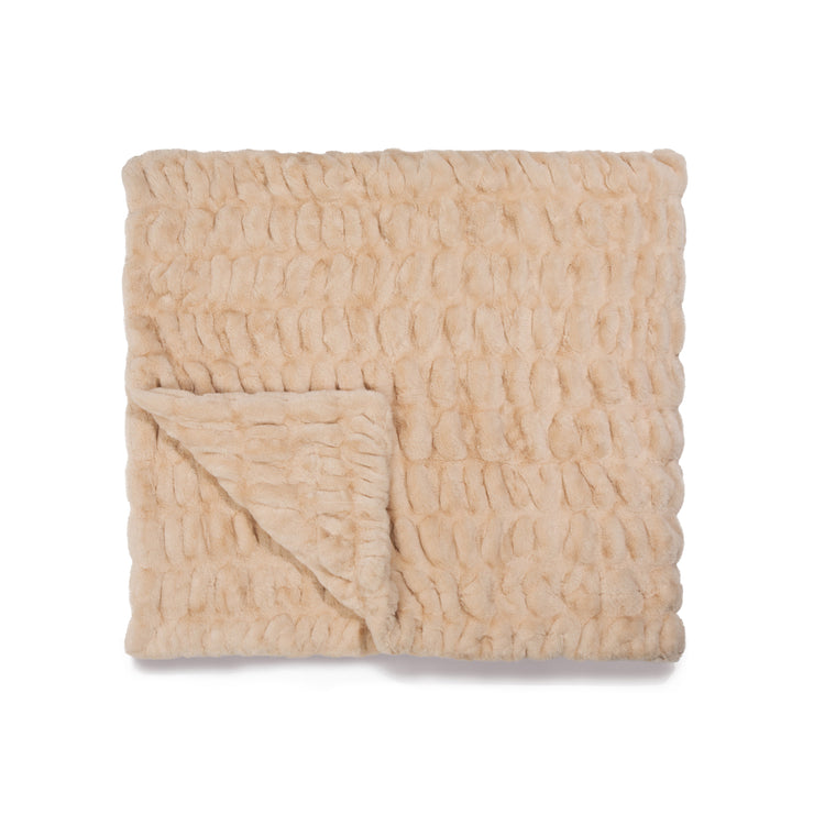 Bondi Beige Faux Fur Lola Blanket