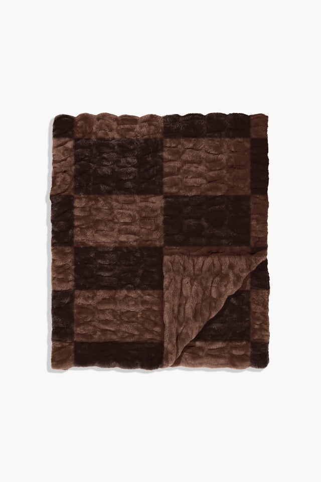 Chocolate Check Lola Original | Lola Blankets