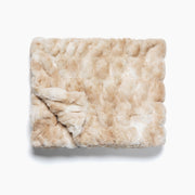 Caramel N Cream Faux Fur Pet Blanket Flatlay by Lola Blankets