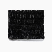 Midnight Marie Faux Fur Pet Blanket Flatlay by Lola Blankets