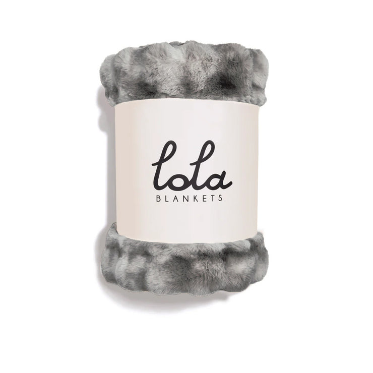 London Fog Faux Fur Weighted Blanket Wrap by Lola Blankets