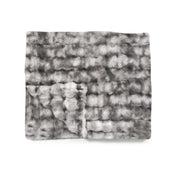 London Fog Faux Fur Weighted Blanket Flatlay by Lola Blankets