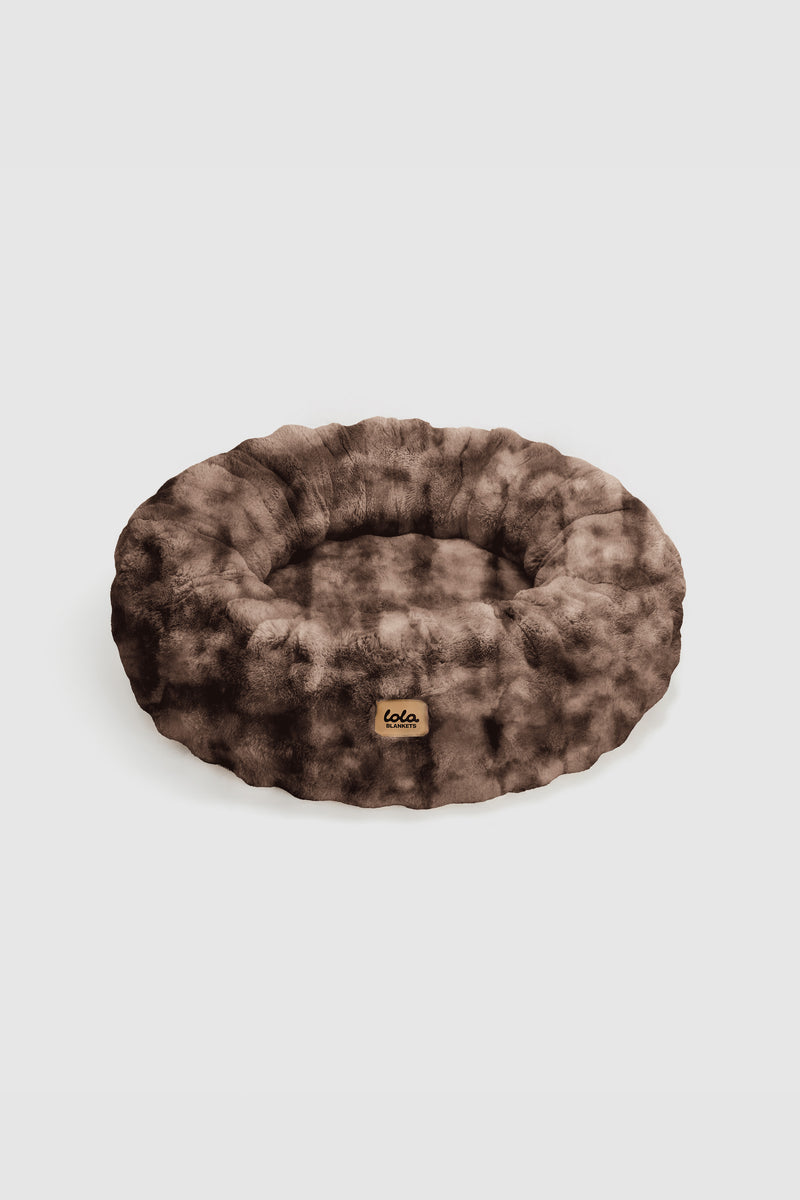 The Lola Bubble Pet Bed | Mocha Tie Dye