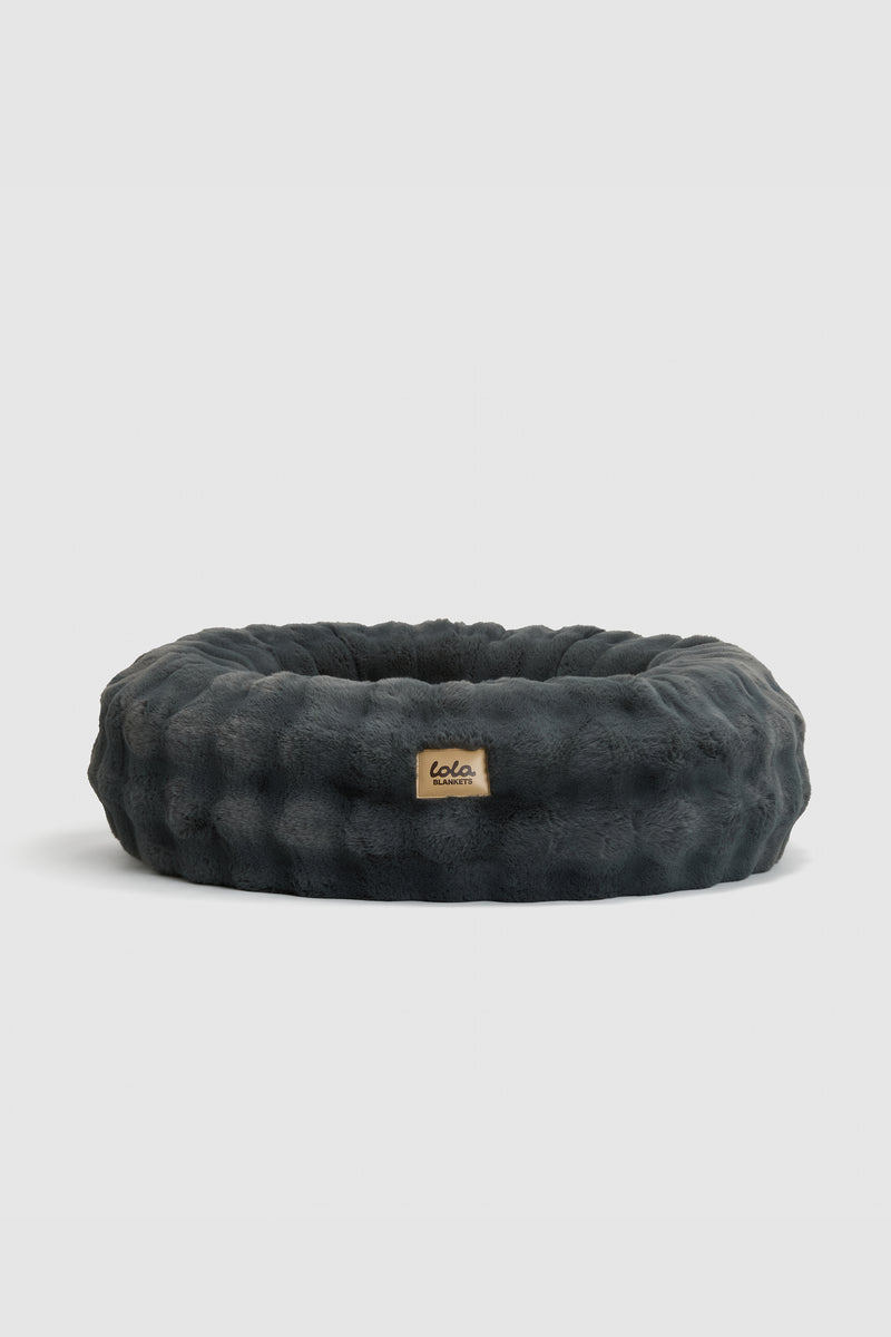 Gris anthracite (lit rond pour animaux de compagnie)