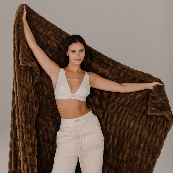 Driftwood Faux Fur Blanket with Life-Changing Softness 