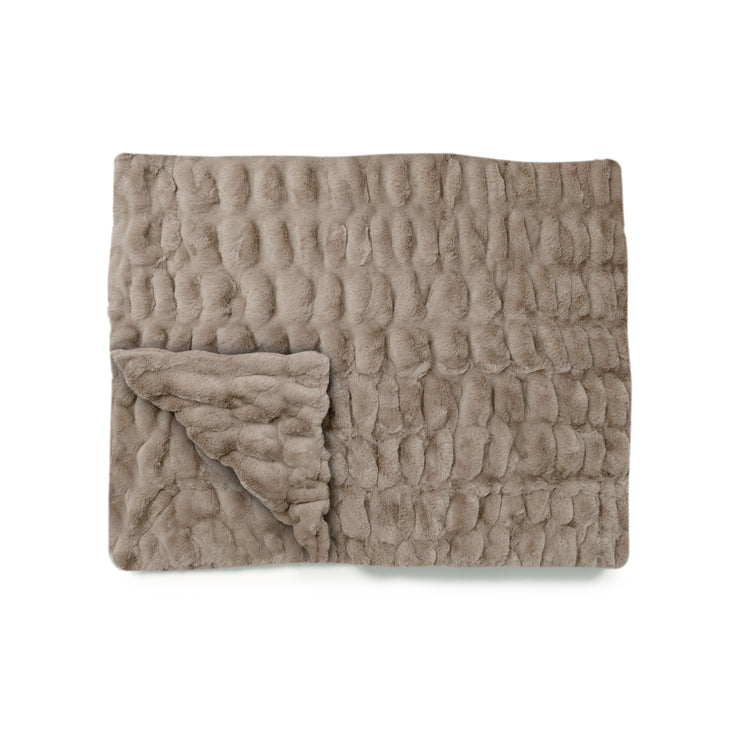 Desert Dune Faux Fur Blanket Flatlay by Lola Blankets