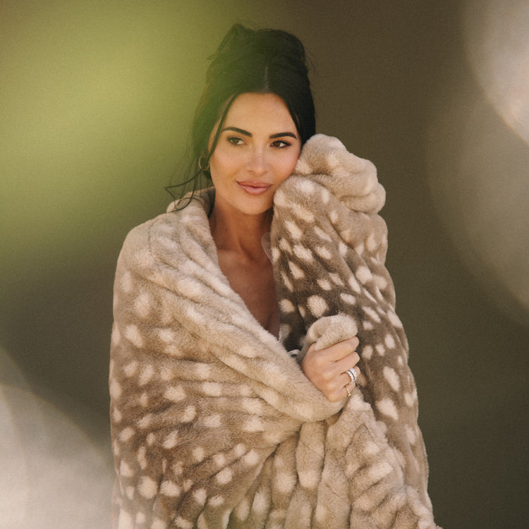 Fawn Print Blanket | Forrest Fawn | Lola Blankets