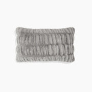 Gray textured pillow on a white background